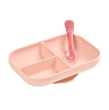 Set repas silicone compartimenté Pink