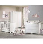 Chambre Lit 120x60 commode armoire LOFT Blanc