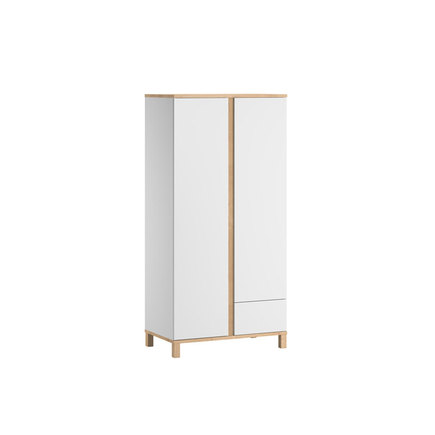 Armoire 2 portes ALTITUDE Blanc/Bois VOX