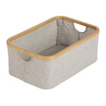 Panier de toilette Coton/Bambou Gris