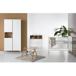 Chambre TRIO Lit 60x120 Commode Armoire LOFT Blanc