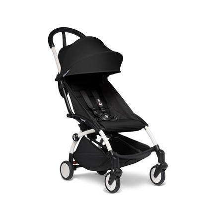 Poussette YOYO Pack 6+ Noir / cadre blanc STOKKE