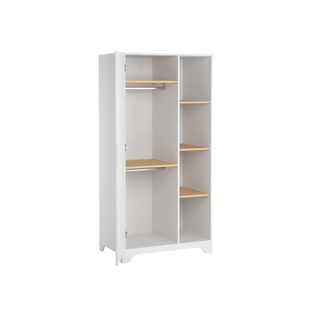 Chambre TRIO Lit 60x120 Commode Armoire LEAF Blanc/Bois VOX - 3