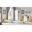 Chambre TRIO Lit 70x140 Commode Armoire LEAF Blanc/Bois VOX - 7