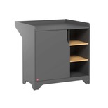 Commode avec plan à langer LEAF Graphite/Bois