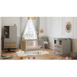 Chambre TRIO Lit 60x120 Commode Armoire MARELIA Lune