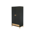 Armoire 2 portes Façade cannage rotin NAMI Onyx THEO - 3