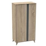 Armoire 2 portes NOVA Gris volcan