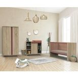 Chambre TRIO Lit 70x140 Commode Armoire NOVA Rose