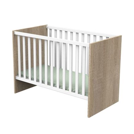 Lit bébé 120x60 NOVA Blanc Lin SAUTHON