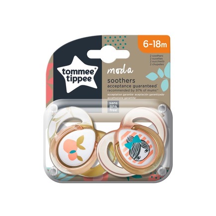 Sucette CTN Moda 6-18m Fille x2 TOMMEE TIPPEE