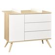 Commode 1 porte et 3 tiroirs blancs SEVENTIES SAUTHON - 2