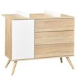 Commode 1 porte et 3 tiroirs bois SEVENTIES SAUTHON - 4