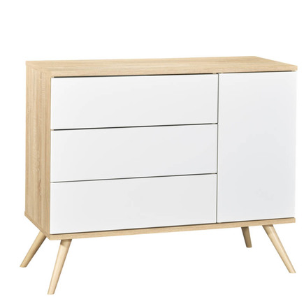 Chambre DUO Lit 140x70 + Commode Blanche SEVENTIES + PL OFF SAUTHON - 2