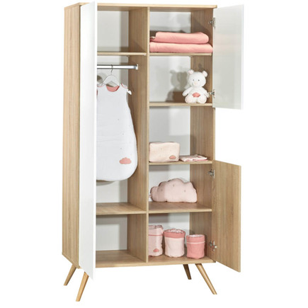 Chambre TRIO Lit 140x70 Commode Bois Armoire SEVENTIES PL OFF SAUTHON - 7