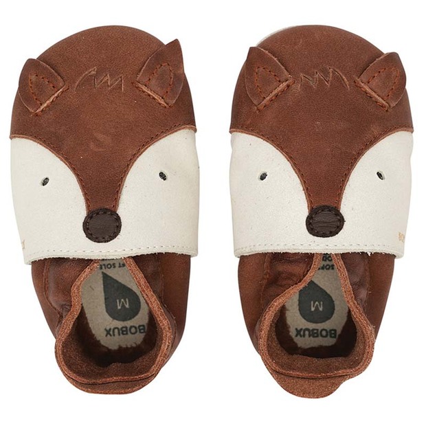 Chaussons en cuir 16-17 soft soles Renard Roux S BOBUX