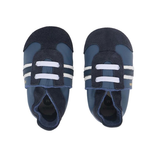 Chaussons en cuir 18-19 soft soles Tennis Bleu M BOBUX