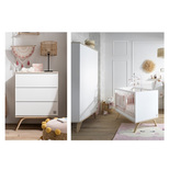 Chambre TRIO lit 140x70 petite commode armoire SERENA