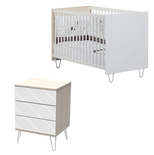 Chambre Duo Lit 70x140 petite commode Happy