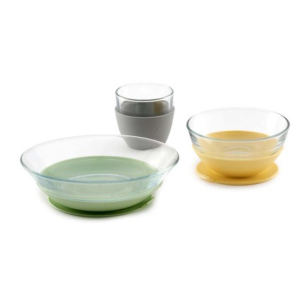 Coffret repas verre Yellow BEABA