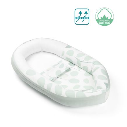 Réducteur de lit Doomoo Cocoon Leaves Aqua Green BABYMOOV