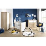 Chambre Lit 70x140 Commode Armoire ANTONIN Blanc Plan OFFERT