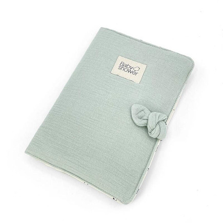 Protège Carnet de Santé Knot Sage Powder BABYSHOWER