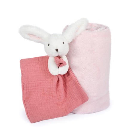 Plaid et Doudou Happy BOHO (Plaid rose) DOUDOU ET COMPAGNIE - 2