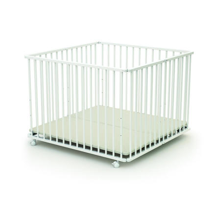 Parc bois pliant HEGOA 3 Blanc BEBE9 ESSENTIEL