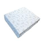 Drap Housse Jersey 50x90 cm Feuillage Blanc