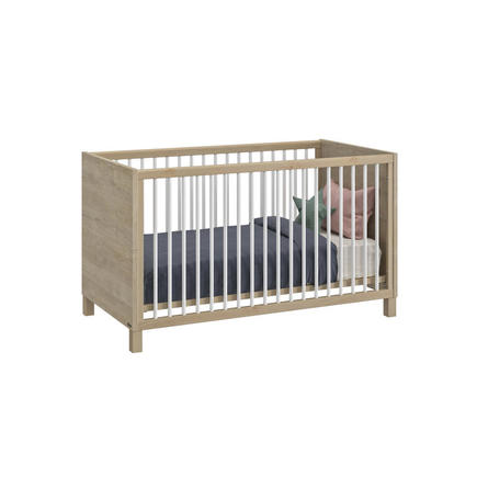 Lit Achille 70x140 cm Chêne Blond et Blanc GALIPETTE