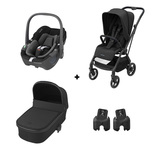 Poussette TRIO Leona 2 Pebble 360 Oria Black