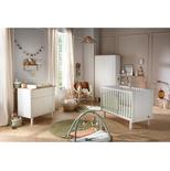 Chambre TRIO Lit 60x120 Commode Armoire ELEONORE Blanc