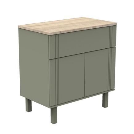 Commode 1 tiroir 2 portes ELEONORE Kaki SAUTHON