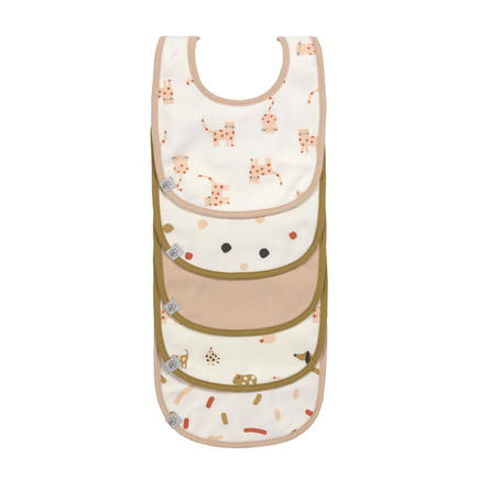 Lot de 5 Bavoirs Éponge Little Mateys Orange Épicé LASSIG - 3