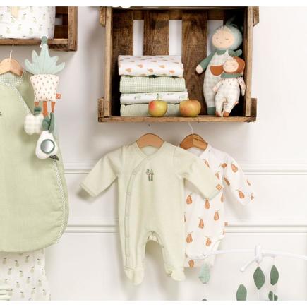 Pyjama 1 mois rayures vertes BOTANICA SAUTHON Baby déco