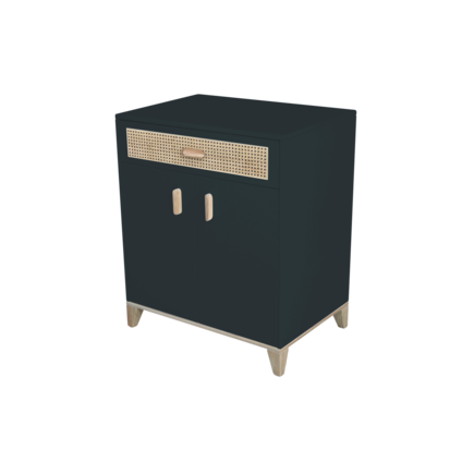 Petite Commode NAMI Cannes de Rotin Onyx THEO - 5