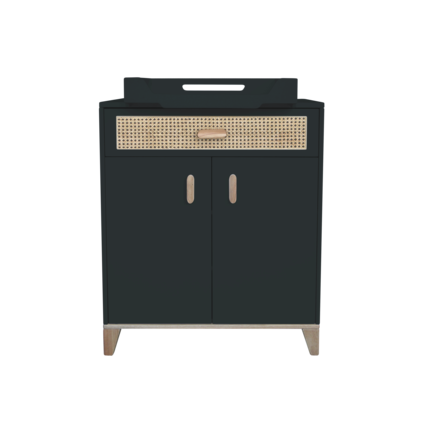 Petite Commode NAMI Cannes de Rotin Onyx THEO - 2