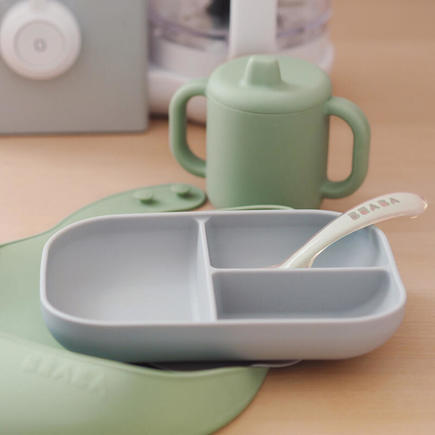 Coffret Les Essentiels Repas Silicone Vert Sauvage BEABA - 3