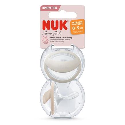 Lot de 2 sucettes Mommyfeel 0-6m Greige NUK