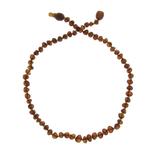 Collier Enfant Ambre Baltique Cognac Non Poli