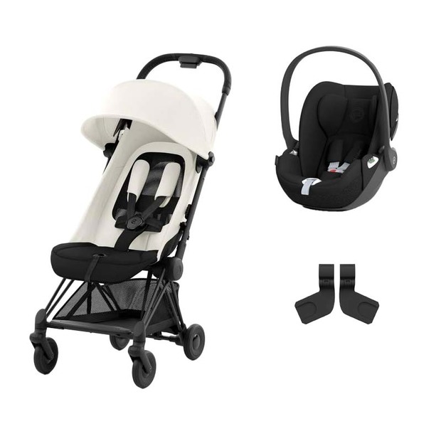 Poussette DUO Coya Matt Black Off White + Cloud T Sepia Black CYBEX