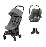 Poussette DUO Coya Matt Black Mirage Grey + Cloud T Mirage Grey