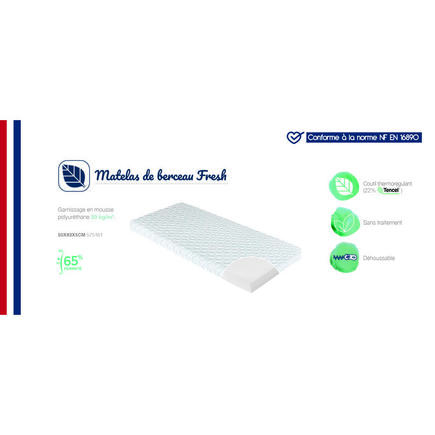 Matelas de berceau Fresh 50x83x5 cm CANDIDE - 3