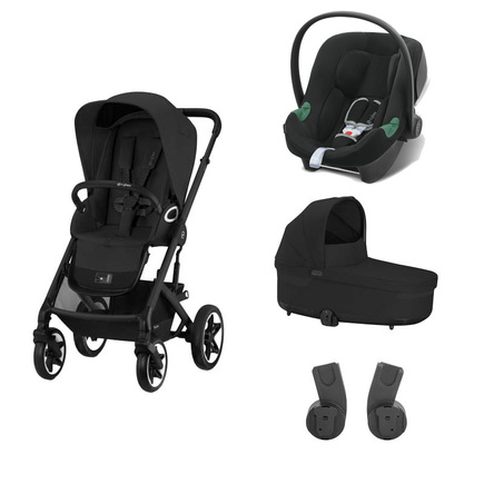 Poussette TRIO TALOS S LUX BLK Nacelle Cot S Lux Moon Black ATON B2 Volcano Black CYBEX