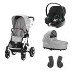 Poussette TRIO TALOS S LUX SLV Nacelle Cot S Lux Lava Grey ATON B2 Volcano Black