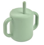 Tasse avec Paille Silicone Sage Green