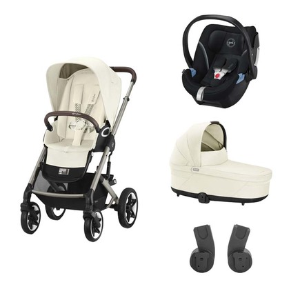 Poussette TRIO TALOS S LUX TPE Nacelle Cot S Lux Seashell ATON B2 Volcano Black CYBEX