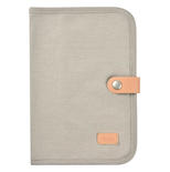 Protège carnet de santé Canvas gris perle