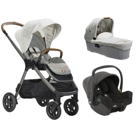 Poussette TRIO Finiti Oyster + I-SNUG 2 SHALE + nacelle Ramble XL Oyster JOIE